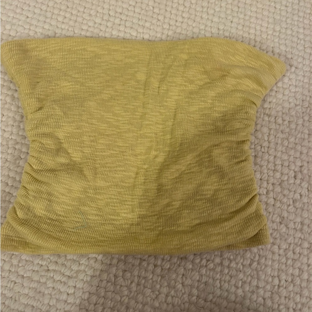 Yellow Knit Tube Top